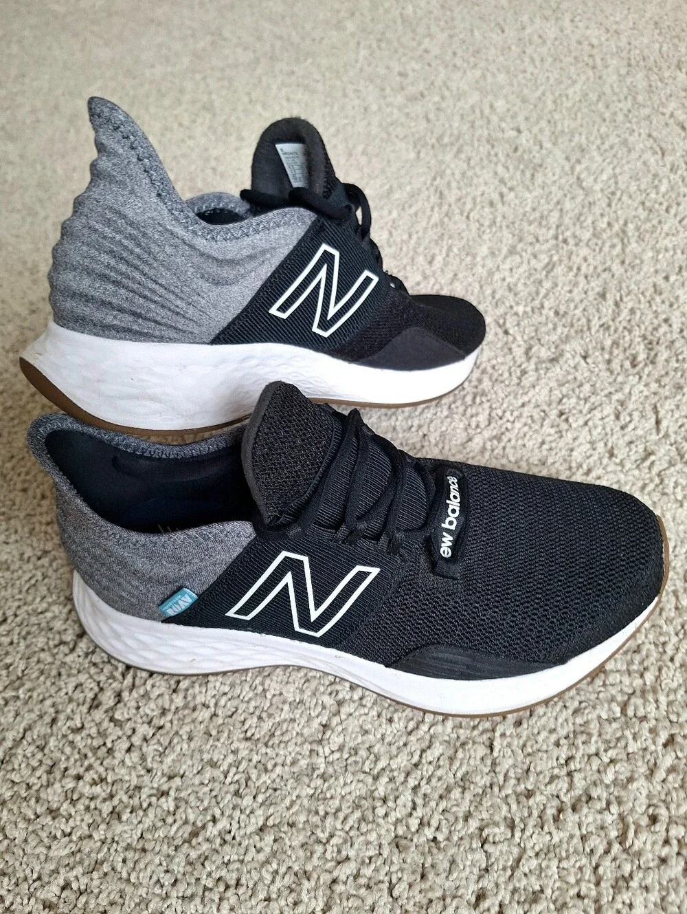 New Balance Fresh Foam Roav Women's Black Gray Cushioned Running Shoes Size 8.5
